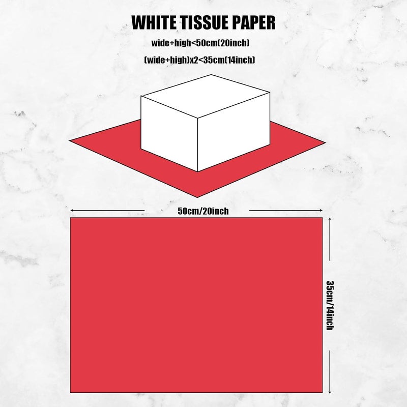 Koogel 120 Sheets Red Tissue Paper Bulk, 14 x 20 Inch Gift Wrapping Paper for Christmas Wedding Birthday DIY Craft Project - Image 5